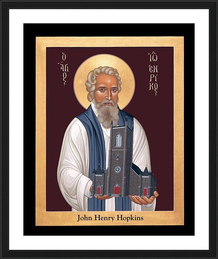 Wall Frame Black, Matted - John Henry Hopkins by Br. Robert Lentz, OFM - Trinity Stores