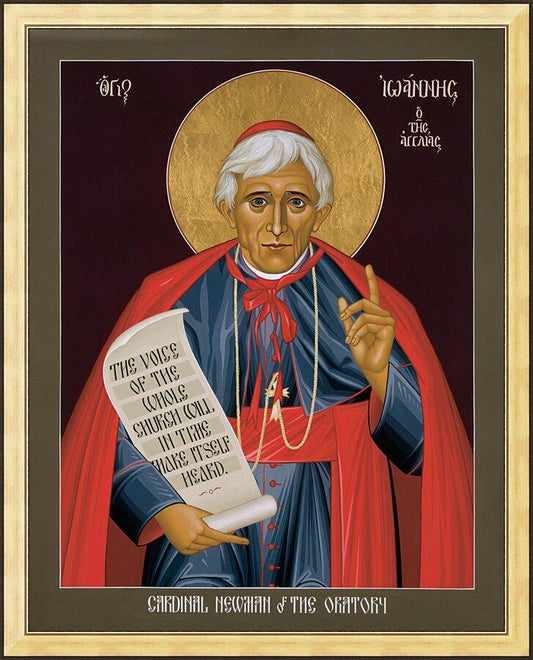 Wall Frame Gold - St. John Henry Newman by R. Lentz