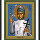 Wall Frame Black, Matted - St. Joan of Arc by Br. Robert Lentz, OFM - Trinity Stores