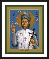 Wall Frame Black - St. Joan of Arc by R. Lentz