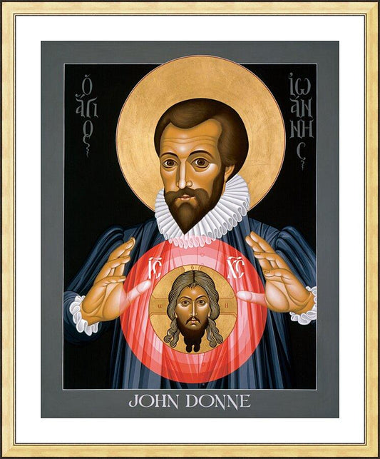 Wall Frame Gold, Matted - John Donne by R. Lentz