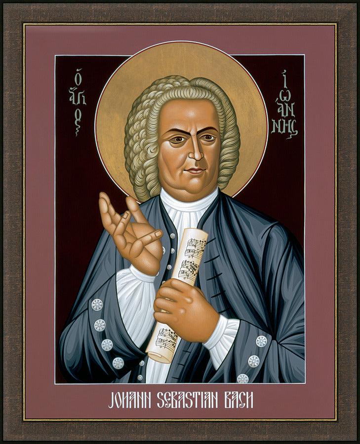 Wall Frame Espresso - Johann Sebastian Bach by R. Lentz – Trinity