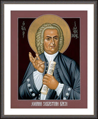 Wall Frame Espresso - Johann Sebastian Bach by R. Lentz