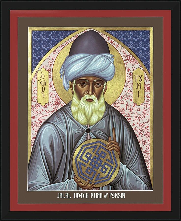 Wall Frame Black - Jalal Ud-din Rumi of Persia by Br. Robert Lentz, OFM - Trinity Stores