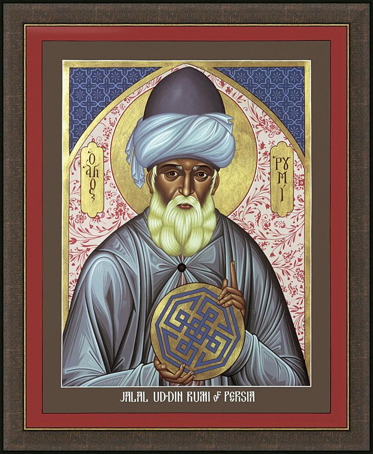 Wall Frame Espresso - Jalal Ud-din Rumi of Persia by Br. Robert Lentz, OFM - Trinity Stores