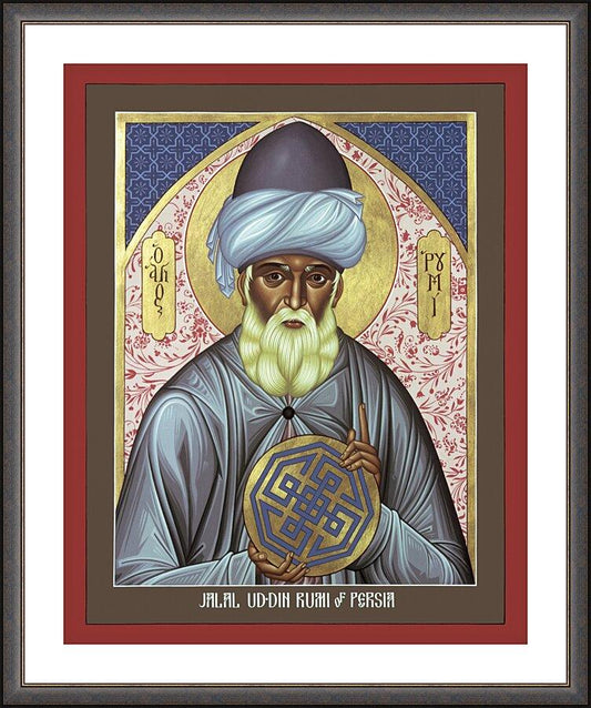 Wall Frame Espresso, Matted - Jalal Ud-din Rumi of Persia by R. Lentz