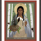 Wall Frame Espresso, Matted - St. Kateri Tekakwitha of the Iroquois by Br. Robert Lentz, OFM - Trinity Stores
