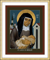 Wall Frame Gold - St. Louise de Marillac by R. Lentz
