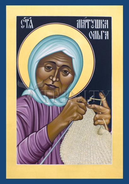 Wall Frame Espresso, Matted - Matushka Olga Michael by Br. Robert Lentz, OFM - Trinity Stores