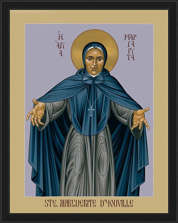 Wall Frame Black - St. Marguerite d'Youville by Br. Robert Lentz, OFM - Trinity Stores