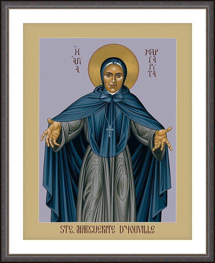 Wall Frame Espresso, Matted - St. Marguerite d'Youville by Br. Robert Lentz, OFM - Trinity Stores