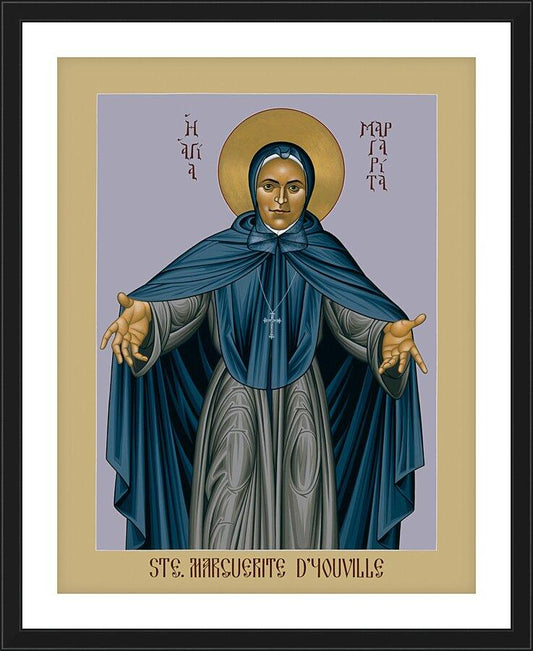Wall Frame Black, Matted - St. Marguerite d'Youville by R. Lentz