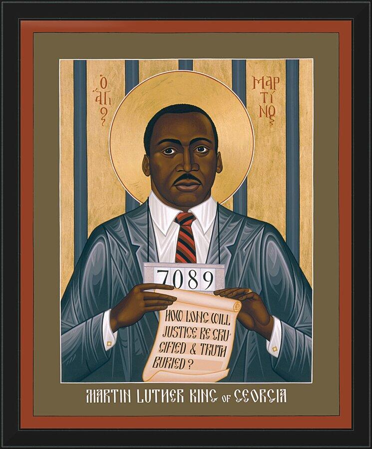 Wall Frame Black - Martin Luther King of Georgia by Br. Robert Lentz, OFM - Trinity Stores