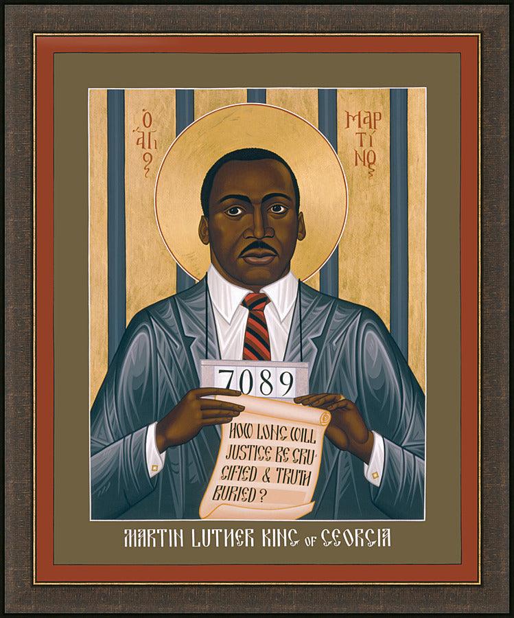 Wall Frame Espresso - Martin Luther King of Georgia by Br. Robert Lentz, OFM - Trinity Stores