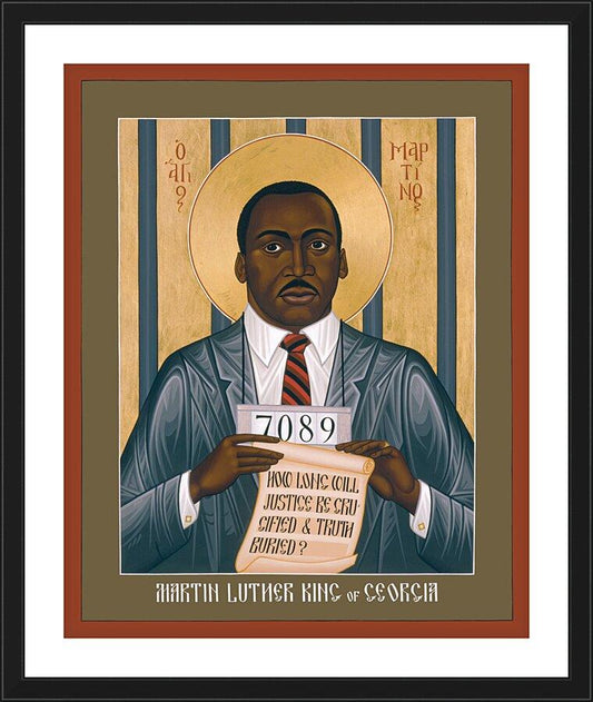 Wall Frame Black, Matted - Martin Luther King of Georgia by R. Lentz