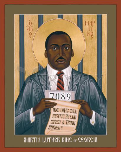 Wall Frame Espresso, Matted - Martin Luther King of Georgia by Br. Robert Lentz, OFM - Trinity Stores