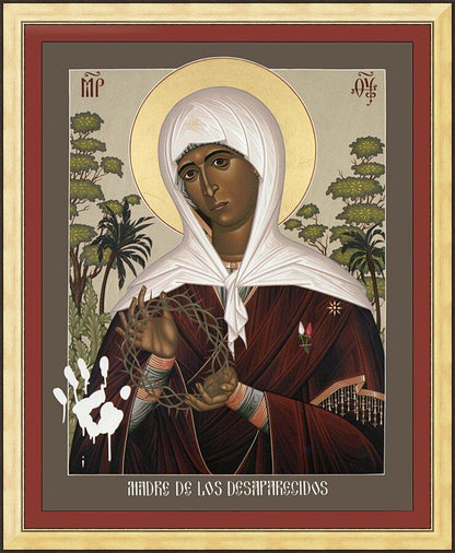 Wall Frame Gold - Mother of the Disappeared by Br. Robert Lentz, OFM - Trinity Stores