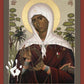 Wall Frame Black, Matted - Mother of the Disappeared by Br. Robert Lentz, OFM - Trinity Stores