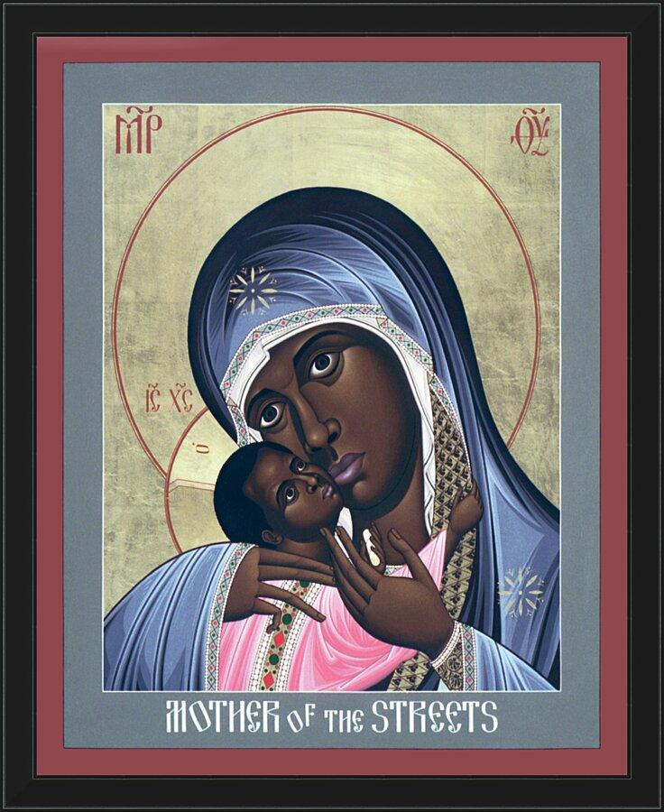 Wall Frame Black - Mother of God: Mother of the Streets by R. Lentz