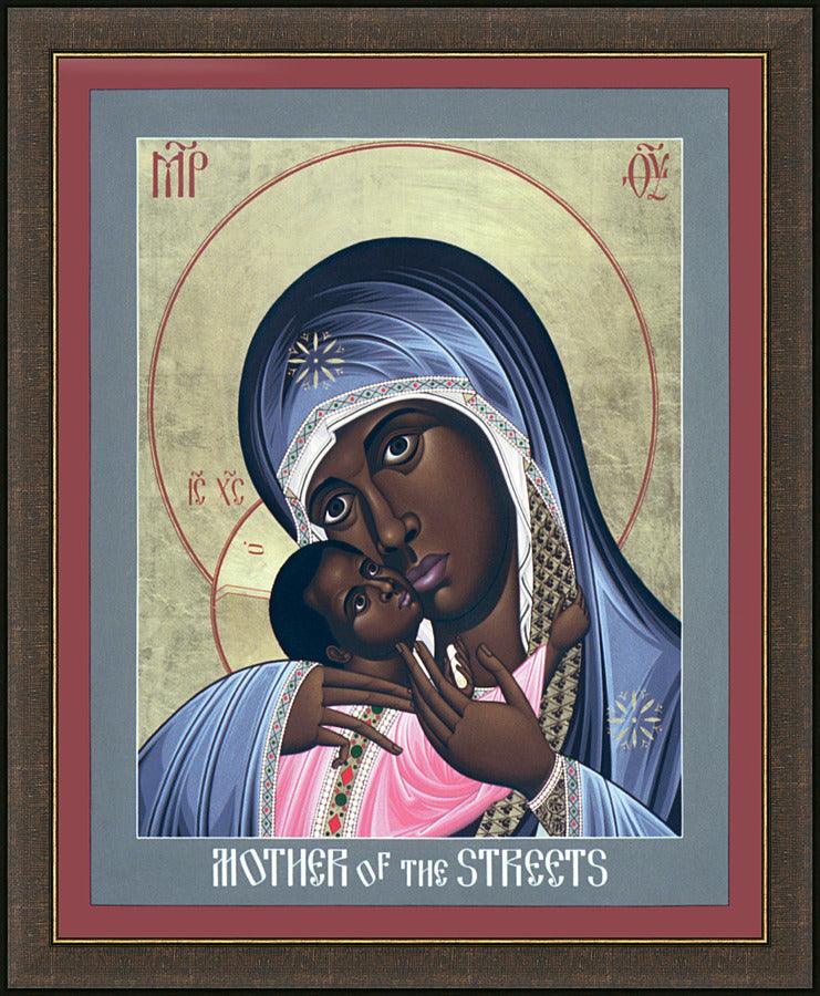 Wall Frame Espresso - Mother of God: Mother of the Streets by Br. Robert Lentz, OFM - Trinity Stores