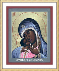 Wall Frame Gold - Mother of God: Mother of the Streets by R. Lentz