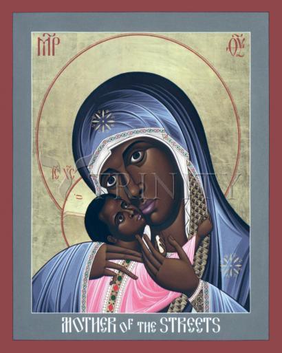 Wall Frame Black, Matted - Mother of God: Mother of the Streets by Br. Robert Lentz, OFM - Trinity Stores
