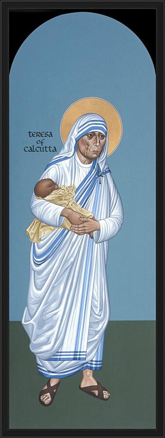 Wall Frame Black - St. Teresa of Calcutta by Br. Robert Lentz, OFM - Trinity Stores