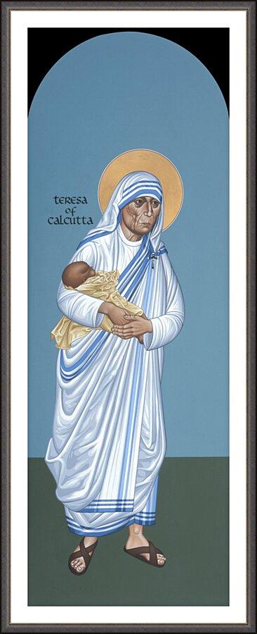 Wall Frame Espresso, Matted - St. Teresa of Calcutta by Br. Robert Lentz, OFM - Trinity Stores