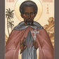 Wall Frame Black, Matted - St. Moses the Ethiopian by R. Lentz