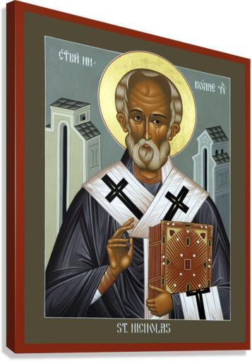 Canvas Print - St. Nicholas of Myra by Br. Robert Lentz, OFM - Trinity Stores