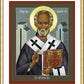 Wall Frame Gold, Matted - St. Nicholas of Myra by Br. Robert Lentz, OFM - Trinity Stores
