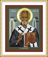Wall Frame Gold - St. Nicholas of Myra by R. Lentz