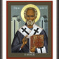 Wall Frame Espresso, Matted - St. Nicholas of Myra by Br. Robert Lentz, OFM - Trinity Stores