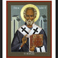 Wall Frame Black, Matted - St. Nicholas of Myra by Br. Robert Lentz, OFM - Trinity Stores