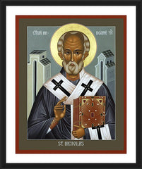 Wall Frame Black - St. Nicholas of Myra by R. Lentz