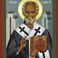 Wall Frame Black, Matted - St. Nicholas of Myra by Br. Robert Lentz, OFM - Trinity Stores