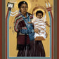 Wall Frame Espresso, Matted - Navaho Madonna by Br. Robert Lentz, OFM - Trinity Stores