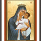 Wall Frame Espresso, Matted - Our Lady of Mt. Carmel by R. Lentz