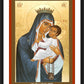 Wall Frame Black, Matted - Our Lady of Mt. Carmel by R. Lentz