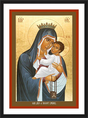 Wall Frame Black - Our Lady of Mt. Carmel by R. Lentz