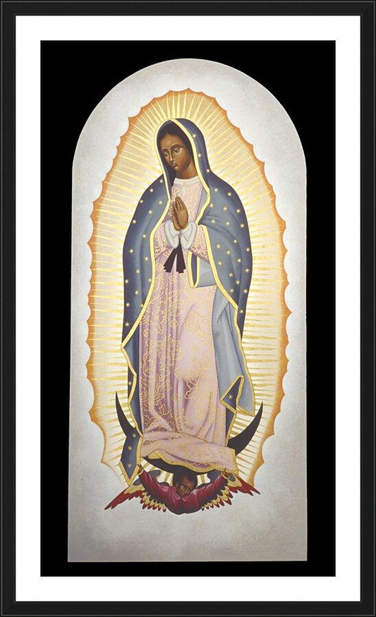 Wall Frame Black, Matted - Our Lady of Guadalupe by R. Lentz