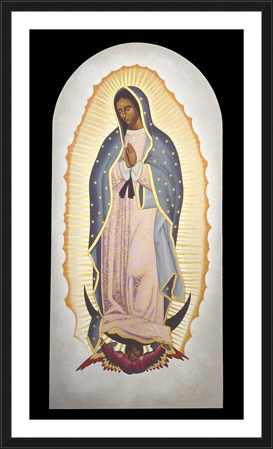 Wall Frame Black, Matted - Our Lady of Guadalupe by Br. Robert Lentz, OFM - Trinity Stores