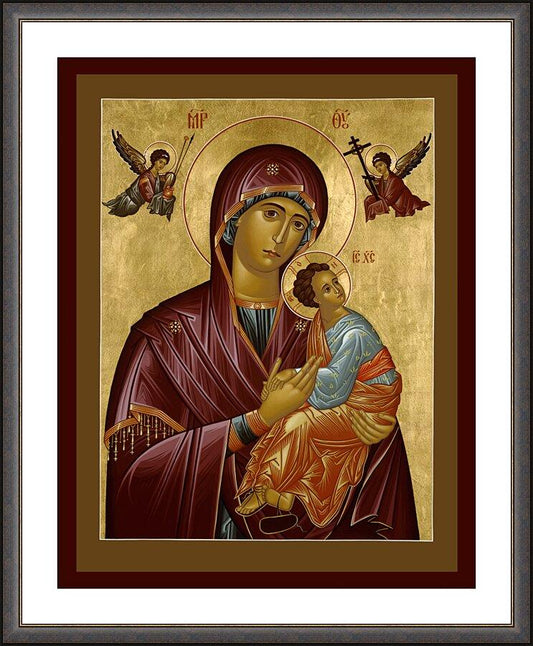 Wall Frame Espresso, Matted - Our Lady of Perpetual Help by R. Lentz