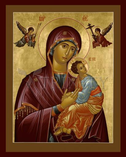Wall Frame Gold, Matted - Our Lady of Perpetual Help by R. Lentz