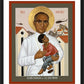 Wall Frame Black, Matted - St. Oscar Romero of El Salvador by R. Lentz