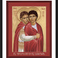 Wall Frame Black, Matted - Sts. Polyeuct and Nearchus by Br. Robert Lentz, OFM - Trinity Stores