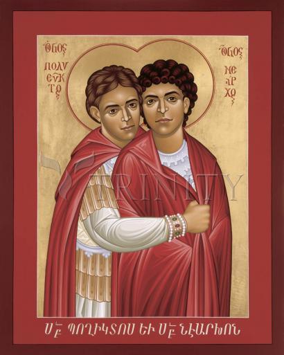 Canvas Print - Sts. Polyeuct and Nearchus by Br. Robert Lentz, OFM - Trinity Stores