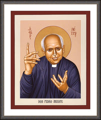 Wall Frame Espresso - Pedro Arrupe, SJ by R. Lentz