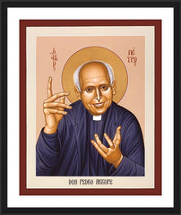 Wall Frame Black - Pedro Arrupe, SJ by R. Lentz