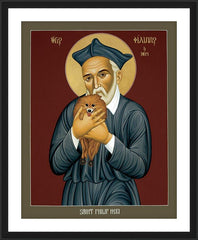 Wall Frame Black - St. Philip Neri by R. Lentz